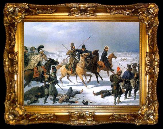 framed  January Suchodolski French retreat from Moscow in 1812, ta009-2